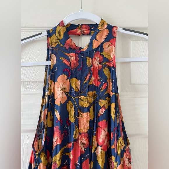Free People Floral Summer Dress with Open Back - Picture 3 of 5